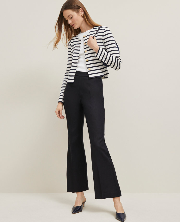 The Tall Flare Ankle Pant in Linen Blend