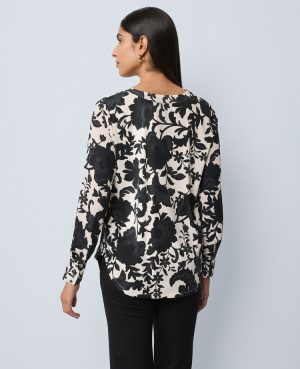 Petite Floral Mixed Media Top