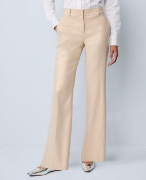 The Petite Jayne Trouser in Metallic Jacquard