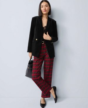 The Petite Sophia Pant in Plaid