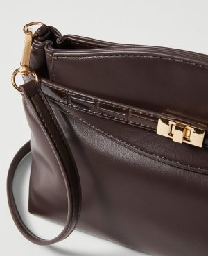 Croco Small Belted Clutch