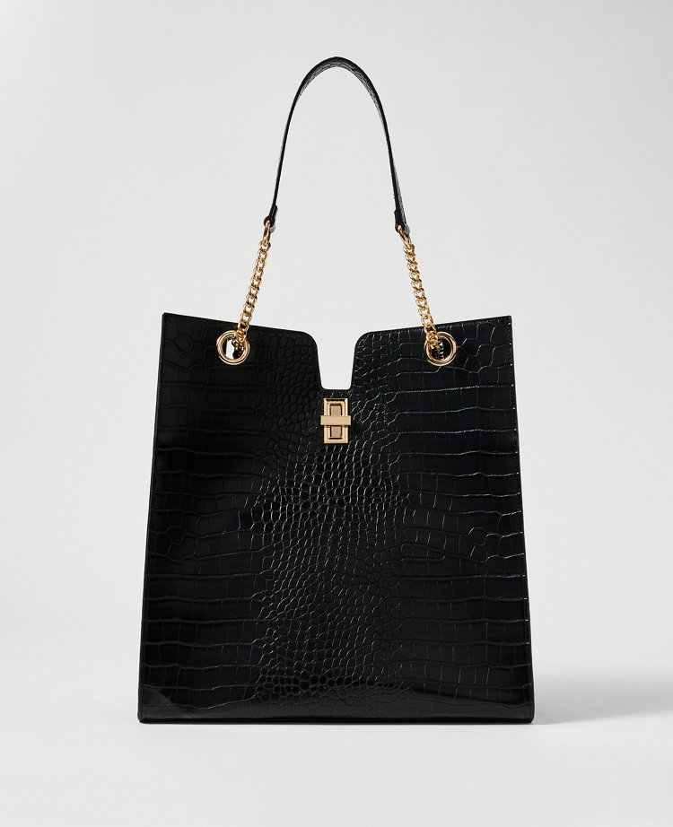 Croco Large Tote Bag