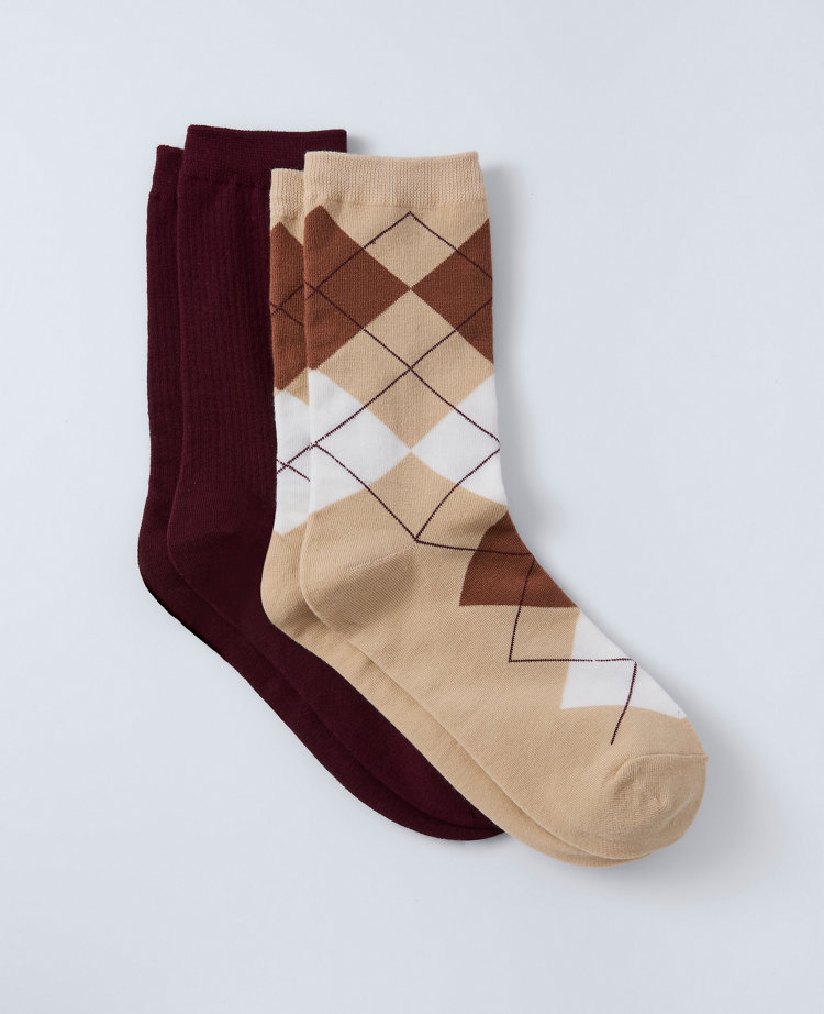 Argyle Crew Socks