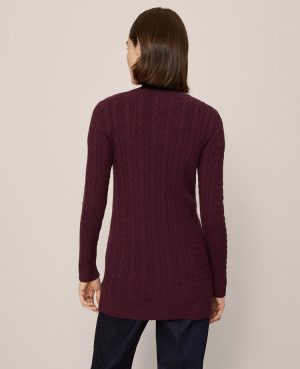 Petite Long Cable Cardigan