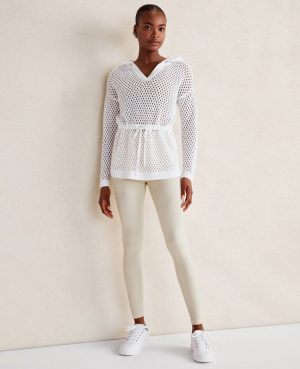 Haven Well Within Organic Cotton Linen Open Stitch Hoodie