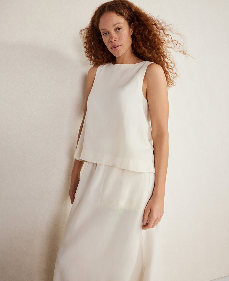 Haven Well Within Linen Blend Bateau Neck Top