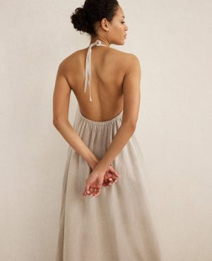 Haven Well Within Linen Halter Midi Dress